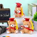 Poen 18 Pack Graduation Stuffed Animals Bears 2026 Bulk 4 Inch Bears Kindergarten Graduation Gifts Small Stuffed Toys with Diploma Hat Cards for Class of 2026 Preschool Students(Red)