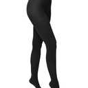 Hue Women's Super Opaque Tights with Control Top, Black, 5