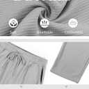 Mens Striped Sweatpants Baggy Wide Leg Casual Pants Loose fit with Elastic Waist and Pockets Light Gray (Gray, S)