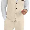 Short Suits for Men Vest Shorts Suits Set Slim Fit 2 Piece Summer Suit Beach Wedding Groomsmen Tuxedos Outfit Champagne Medium size Medium