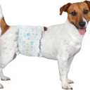 Disposable Dog Diapers Male 96 Count Belly Bands for Bale Dogs (Waist 11-16.5 in S) Super Absorbent Small Doggie Diapers for Heat Excitable Urination or Incontinence - Blue
