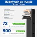 Muzata Black Cable Railing Post 36 Inch 36"x2"x2" Level Drilled Surface Mount T304 Stainless Steel Cable Railing System Kit Indoor Outdoor with Paper User Guide PS01 BH4S