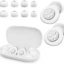 Ear Plugs for Sleeping Noise Cancelling,Ultra-Comfy Noise Reduction for Side Sleepers,56dB Reusable Silicone Earplugs for Snoring Blocking,Hearing Protection for Concerts,Shooting & Travel(White)