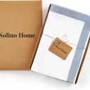 Solino Home Linen Napkins Set of 4-100% Pure Linen Chambray Blue and White Dinner Napkins Cloth 20 x 20 Inch for Spring, Summer, Mothers Day - Classic, Handcrafted and Machine Washable