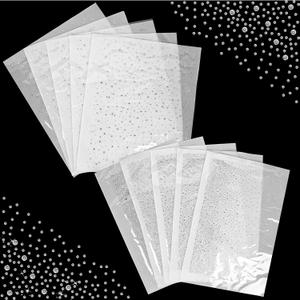 20 PCS Iron-On Rhinestone Sheets for Heat Press Crystal Transfer Sheets, 10pcs 24x15cm + 10pcs 30x25cm Hotfix Rhinestones (2mm/4mm/5mm) for Clothing, DIY Crafts, Apparel Decoration