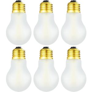 Frosted A15 Led Bulb 8W Equal 75 Watt E26 Light Bulb Soft White 3000K Dimmable E26 Edison Bulb for Ceiling Fan Light Bulbs,Wall sconces and Refrigerator Light Bulb 800lm,AC120V, 6Pack
