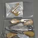 Patelai 14 Pcs Cheese Spreader Knives Set for Charcuterie Board Charcuterie Accessories Utensils Butter Knife Small Serving Spoons Tiny Tongs and Forks for Birthday(Wood Handle)