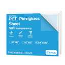Deylixay-2Pack 1/8 Inch 24x36 Thick Plexiglass Sheets - 3mm Plastic Sheet Polycarbonate Sheet for Crafts,Signs, Display Cases, Party,Office,DIY Projects, Cut with Engraver, Power Saw or Hand Tools