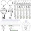 50 Sets Wedding Bridal Shower Party Favors for Guests Multi Function Bottle Opener Nail Clipper Nail File with Heart Cards Organza Bags for Wedding Party Souvenir Thank You Gifts(Greenery)