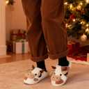 XIXITIAO Slippers For Women,Cow Slippers,Womens Fuzzy Slippers,Cute Animal Cartoon Fluffy Plush House Slippers For Women Men Indoor (Brown)