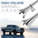 FARBIN Dual Trumpet Air Horn, 12V Train Horn for Truck with 2 Air Compressors,178dB Loud Horns for Any 12V Vehicles Trucks Pickups SUV Lorrys Boats (Silver Integrated Trumpet with Button)