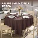 10 Pack Premium Disposable Plastic Tablecloth 84" Round Table Cover for Birthdays Weddings Christmas Anniversary Buffet Table (Brown)
