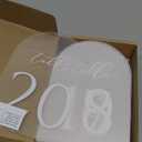 Clear Arch Table Numbers for Wedding, 5x7 Inch Arched Acrylic Table Numbers 1-20 with Stands, Clear Acrylic Arch Sign with Holder for Centerpiece, Reception, Wedding, Party, Event