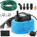 FIDISP Pool Cover Pump Automatic On Off, 850 GPH Automatic Pool Cover Pumps Above Ground With 5 Hose Adapters, 23 FT Drain Hose, 25 FT Power Cord, Water Pump for Draining of Pool Covers, Ponds (Blue)