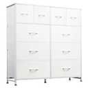 WLIVE White Dresser for Bedroom with 10 Drawers, Tall Chest of Drawers for Bedroom, Storage Drawer Unit, Organizer Unit for Hallway, Closet
