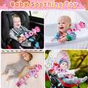 Baby Toys 0-6 6-12 Months, Stuffed Animal Infant Tummy Time Toys Sensory Toys with Crinkle Rattles Textures and Mirror Gifts for Newborn Boys Girls, Baby (Pink)