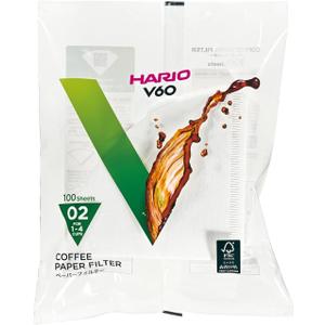 Hario V60 Paper Coffee Filter, Size 02, White, 100ct