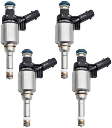 EPSIRMP 06H906036G 4pcs Fuel Injectors Compatible with Audi A3 A4 A5 A6 Q3 Q5 TT Volkswagen CC EOS GTI Tiguan Passat Jetta, L4 2.0L 2008-2018 Replaces# 06H906036P 0261500076