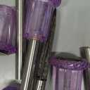 DenicMic Solar Lights Outdoor 10 Pack Waterproof Purple LED Yard Garden Patio Backyard Pathway Walkway Landscape Path Lawn Outside Solar Christmas Lights Outdoor