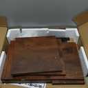 TEAMIX 2 Tier Wooden Monitor Riser Stand, Desktop Stand with storage for Laptop/PC/Printer/Keyboard, TV Stand Shelf Home Office Desk Accessories (Brown)