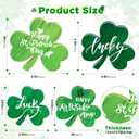2 x St Patricks Day Wooden Shamrock Decoration, 4-Piece Set of St. Patrick's Day Tabletop or Tray Multi-Layer tiered tray decor Tray Decoration, shamrock decorations, Office Decor (Green03)