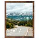 QOTIB 13x17 Picture Frame Deep Brown for Wall Hanging, Wood 13 x 17 Frame Photo Frame for Wall Horizontally or Vertically, Deep Brown, 1 Pack