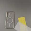 RALEAVO for Samsung Galaxy A15 Case Strong Magnetic Case [Compatible with Magsafe] Slim Shockproof Protective Phone Cover for A15 Phone Case with Translucent Hard Back,White