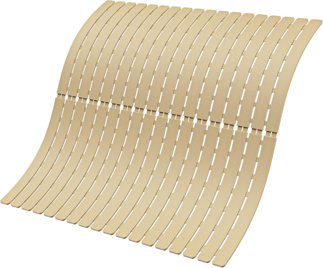 MBOSS Bathtub Mat Non Slip,Super Soft Bath Mat for Tub 24 X 24 Inch,Shower Mat with Suction Cups and Drain Holes,Non Slip Bathtub Mat for Elderly & Kids Bathroom (Brown)