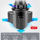 Cup Holder Phone Mount, [No Shaking & Height-Adjustable Pole] Cup Phone Holder for Car, Cell Phone Cradle for iPhone iPhone14, Samsung and More Smart Phone(Black)
