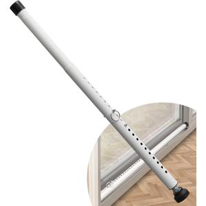 DIIG Sliding Door Security Bar, 17.7-50.5inch Heavy Duty Adjustable Sliding Patio Door Lock Bar with Rubber Tips,Diameter 1inch Window Security Bar for Home Apartment Travel Children Women (White)