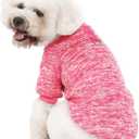 Dog Sweater, Dog Sweaters for Small Dogs, 2 Pack Warm Soft Pet Clothes for Puppy, Medium Large Cat, Dogs Girl or Boy, Dog Shirt for Winter Christmas (Purple+HotPink, XX-Small)