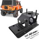 Adjustable Spare Tire Carrier Heavy-Duty Replacement for 2007-2018 Jeep Wrangler JK JKU Unlimited 2/4 Doors up to 40 inches Spare Wheel Holder Rack Mounting Bracket