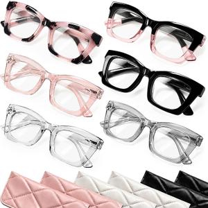 CCVOO 3.0 Style Reading Glasses for Women, Stylish Eyeglasses, Blue Light Readers for Women, Cheaters, (A1 Mix)