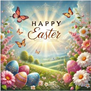4 x Aestalrcus Easter Diamond Art Kits for Adults, Happy Easter Diamond Painting Kits for Adults, 5D Gem Art Full Drill Round and Crafts for Gift Home Wall Decor 14x14 Inch
