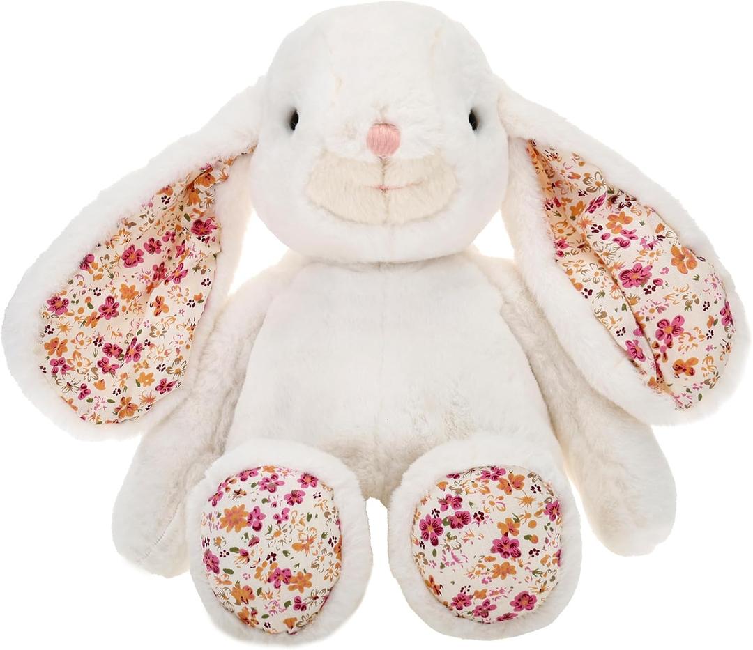 DILLY DUDU White Bunny Rabbit Stuffed Animal Plush Toy Best Gifts 14-Inch