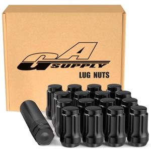GAsupply 12x1.5 ATV Lug Nuts Fit for Polaris Ranger XP 900/1000, General 1000, RZR S 900, XP 1000, Pioneer 500, 700, 1000, Black Acorn 6 Spline Lug Nut 1.38" Tall Cone Seat, 16 Pack+ 1 Lock Key