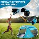 Easy Pop Up Tent 4 Person Waterproof - Pop-Up Camping Tents Automatic Tent Throw Pop Up Instant Flip Pop Tent for Camping,by ZOMAKE(Lake Blue)