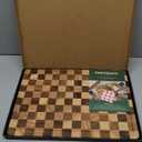 THETCHRY Cutting Boards for Kitchen, Checkered Cutting Board Upgraded, Acacia Wood Chopping Board with Juice Grooves & Handles, Large Butcher Block Serving Tray with Gift Box, 17"X12"X0.8"