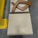 Oversized Accent Chair, upholstered armless mid Century Modern Living Room Chair with Wooden Legs for Bedroom/Office/Cafe, Faux Leather Ivory