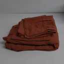 Horbaunal Caramel Pumpkin Full Size Sheet Set - 3 Piece Luxury 1800 Thread Count Bedding Sheets & Pillowcases - 16 Inch Deep Pocket Microfiber Bedding Set - Soft & Wrinkle Bed Sheets