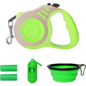 Retractable Dog Leash Automatic Telescopic Tractor Dog Tape
Pet Tape 10/16 FT Durable and Convenient, with Folding Bowl, Dispenser, Rubbish Bags, Suitable for Small and Medium Dogs