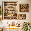 Original Wood Shadow Box Frame 16x20 Shadow Box with Shelves 2.6" Interior Depth Memorial Shadow Box with Linen Back for Handicrafts,Picture Frames,Medals,Coins,Pins Collection and More
