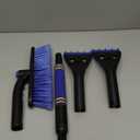 34" Extendable Ice Scrapers for Car Windshield 2-in-1 Snow Brush for Car Snow Scraper for Car Snow Scraper and Drush with Ergonomic Foam Grip for Cars, Trucks, SUVs with 360° Pivoting Brush Head Blue