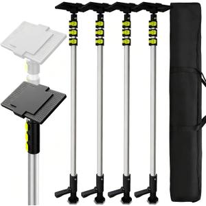 10 FT Dust Barrier Poles for Construction & Home Renovation, 4-Pack