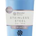 BlenderBottle Sport Sleek Insulated Stainless Steel Shaker Bottle with Wire Whisk, 25-Ounce, Dusty Blue Protein Shakes & Hydration for Athletes & Fitness Enthusiasts, Easy Mixing, Slim Easy to Hold, Keeps Drinks Cold, Lockable Lid | Sleek, Insulated, Water Bottle, Wire Whisk