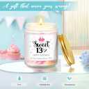 2 x 13th Birthday Gifts for Girls, Happy Birthday Candle with Sprinkles, Unique 13Year Old Gifts for Her Sister Best Friends Daughter Bestie Turning 13 Birthday Present