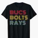 Retro Vintage Bucs Bolts Rays T-Shirt, XL