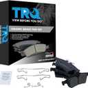TRQ Posi Ceramic Brake Pad Kit Set Compatible with Chevy Mazda Pontiac Saab Saturn Volvo