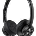 TECKNET Wireless Headset, Bluetooth Headset with Noise Cancelling Microphone - Rechargeable Bluetooth V5.2 Headphones, 50H Playtime & Mic Mute, On Ear Headphones for Trucker/Remote Work/Call Center