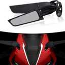 Motorcycle Rearview Mirrors, Adjustable Rotating Side Mirrors Fit for Honda Kawasaki Suzuki Yamaha Motorcycle Wing Mirror, Right